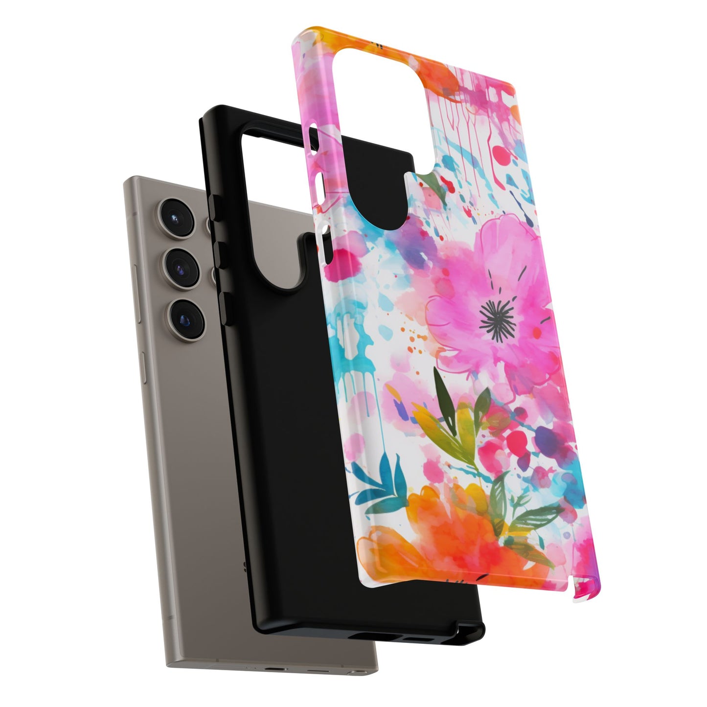 Vibrant Watercolor Floral Phone Case – Artistic & Colorful Design