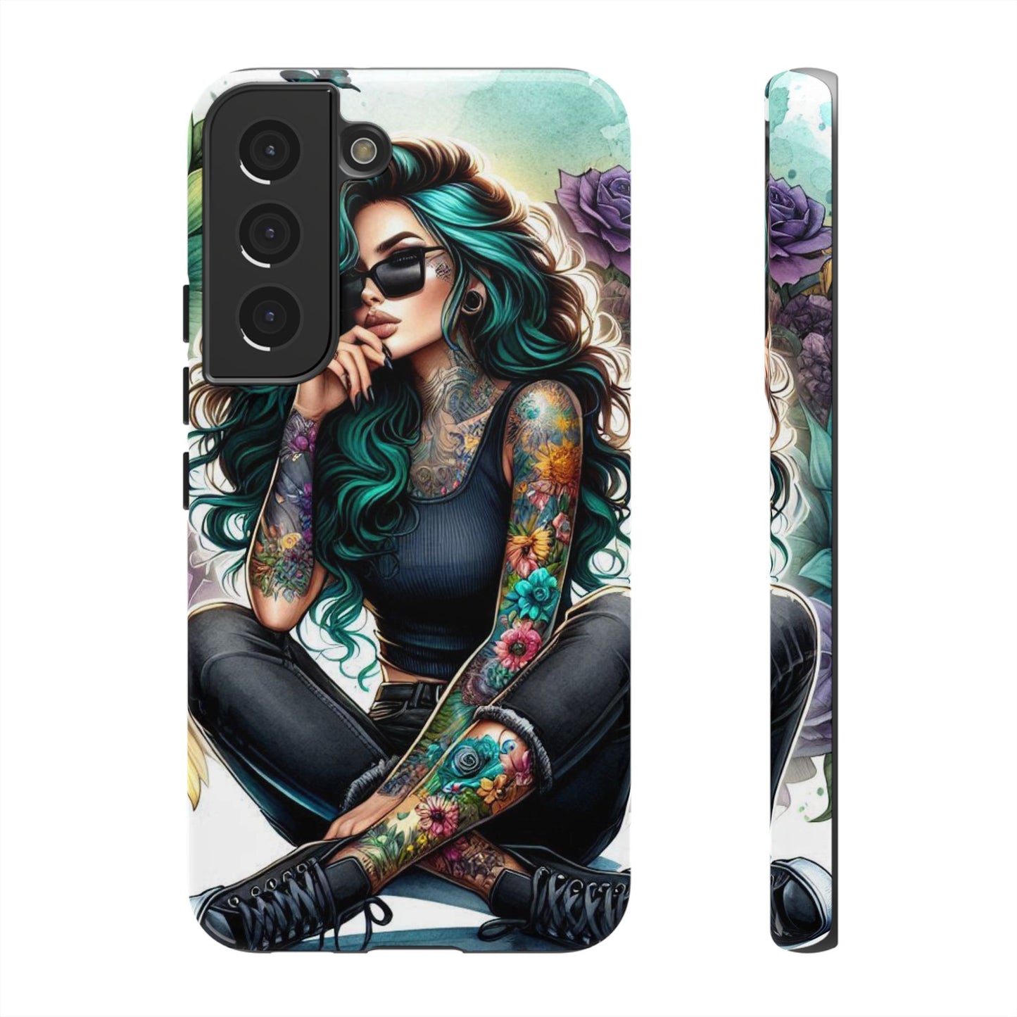 Urban Wildflower – Edgy Tattooed Beauty Mobile Cover