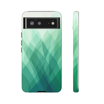 Verdant Flow – Abstract Green Wave Phone Case for iPhone, Samsung & Pixel