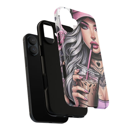 Pink Aesthetic Rebel – Iced Coffee & Inked Beauty Mobile Cover