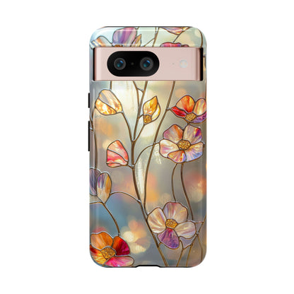 Petal Prism – Colorful Flower Stained Glass Phone Case for iPhone, Samsung & Pixel