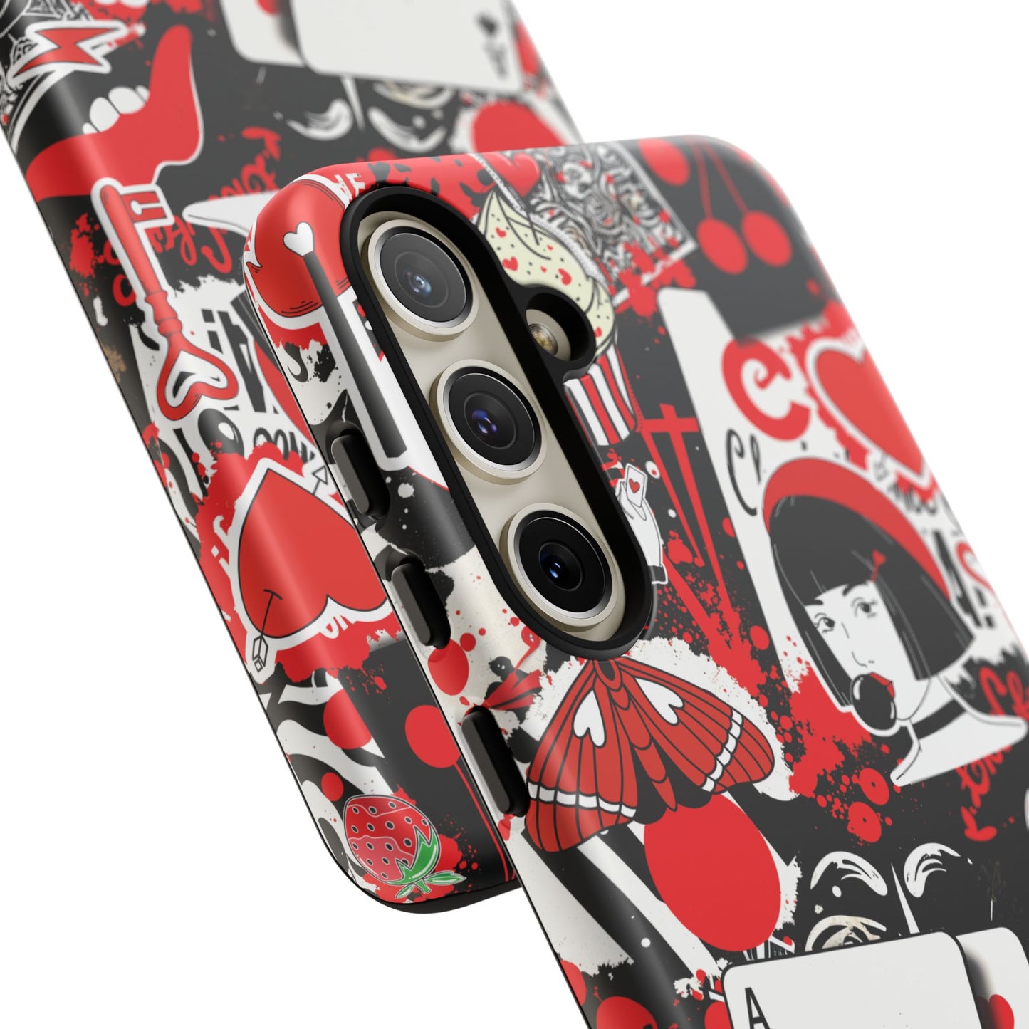 Bold Red & Black Ace Card Phone Case