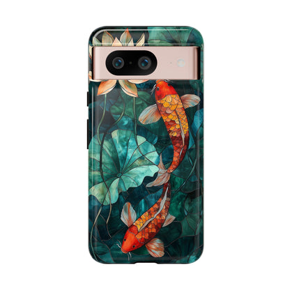 Lotus Serenity" – Koi Pond Stained Glass Case or iPhone, Samsung & Pixel