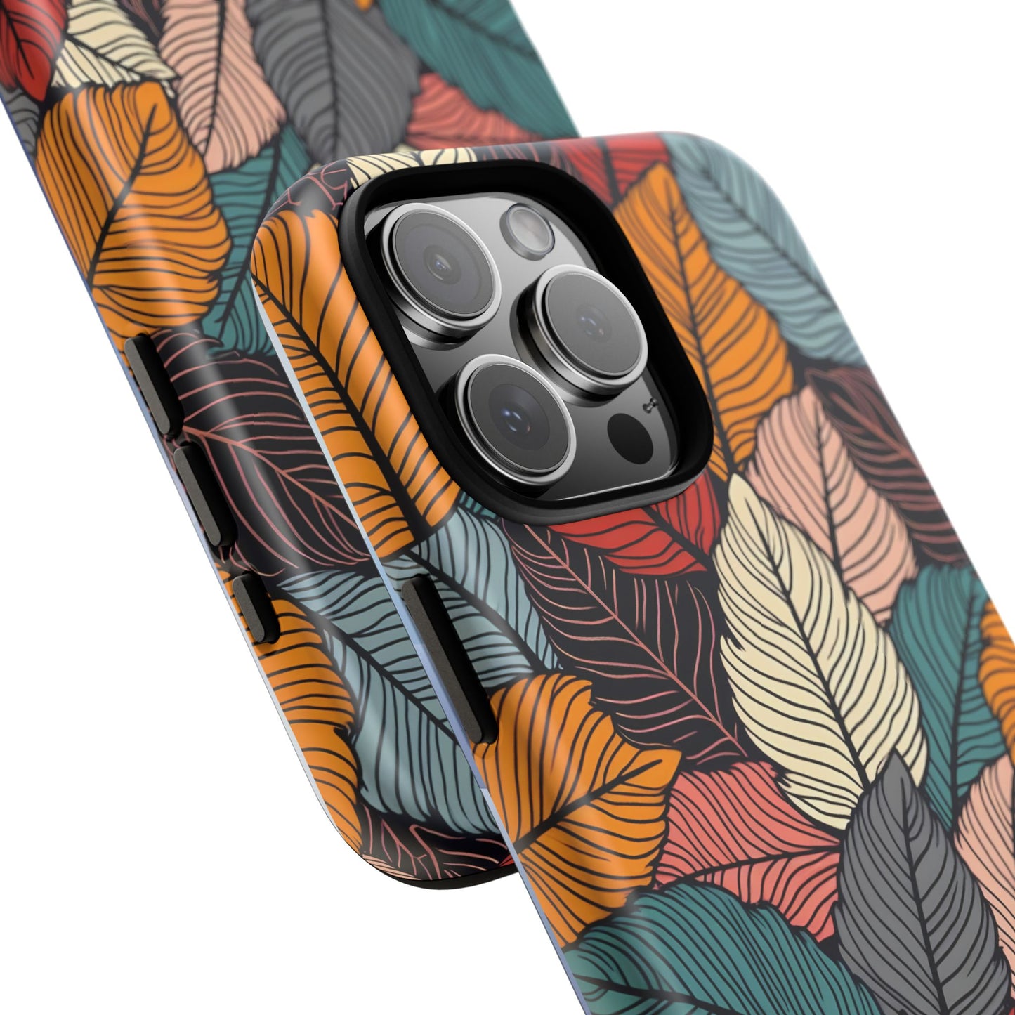 Colorful Abstract Leaves Pattern Design