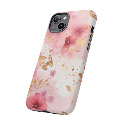 Blush Elegance Floral Mobile Case