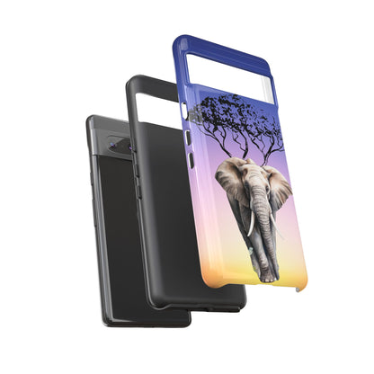 Surreal Elephant Tree Mobile Cover – Dreamy Sunset Fantasy