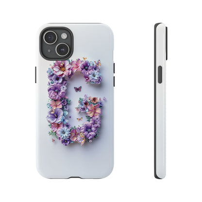 Floral Letter G Phone Case – Personalized Aesthetic Cover for iPhone, Samsung & Google Pixel