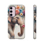 Joyful Floral Elephant Mobile Cover – Whimsical Watercolor Art