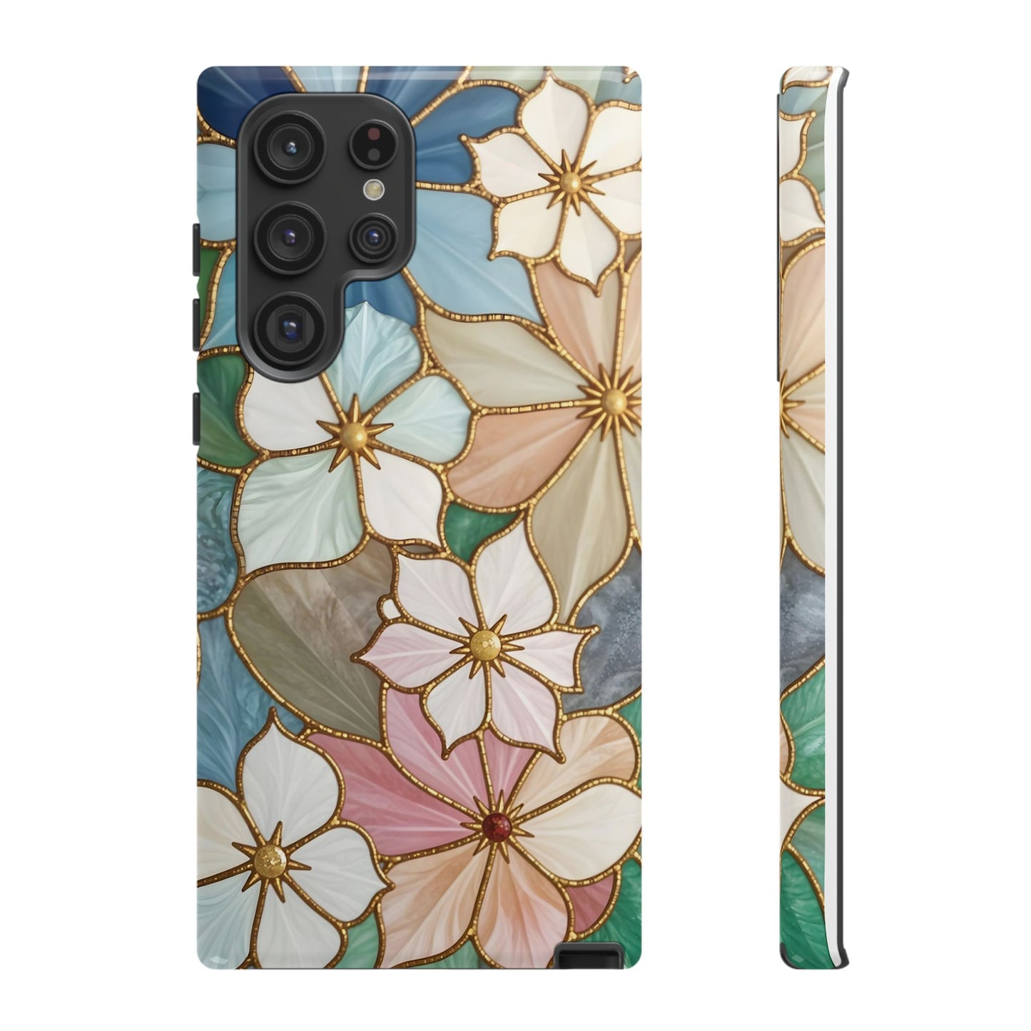Floral Symphony: Stained Glass Elegance