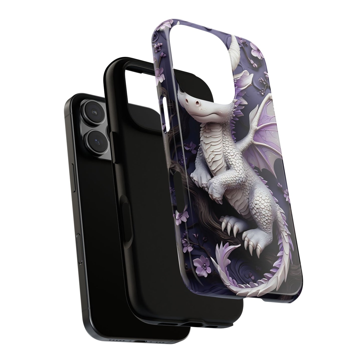Charming Young Dragon on a Branch Phone Case Design