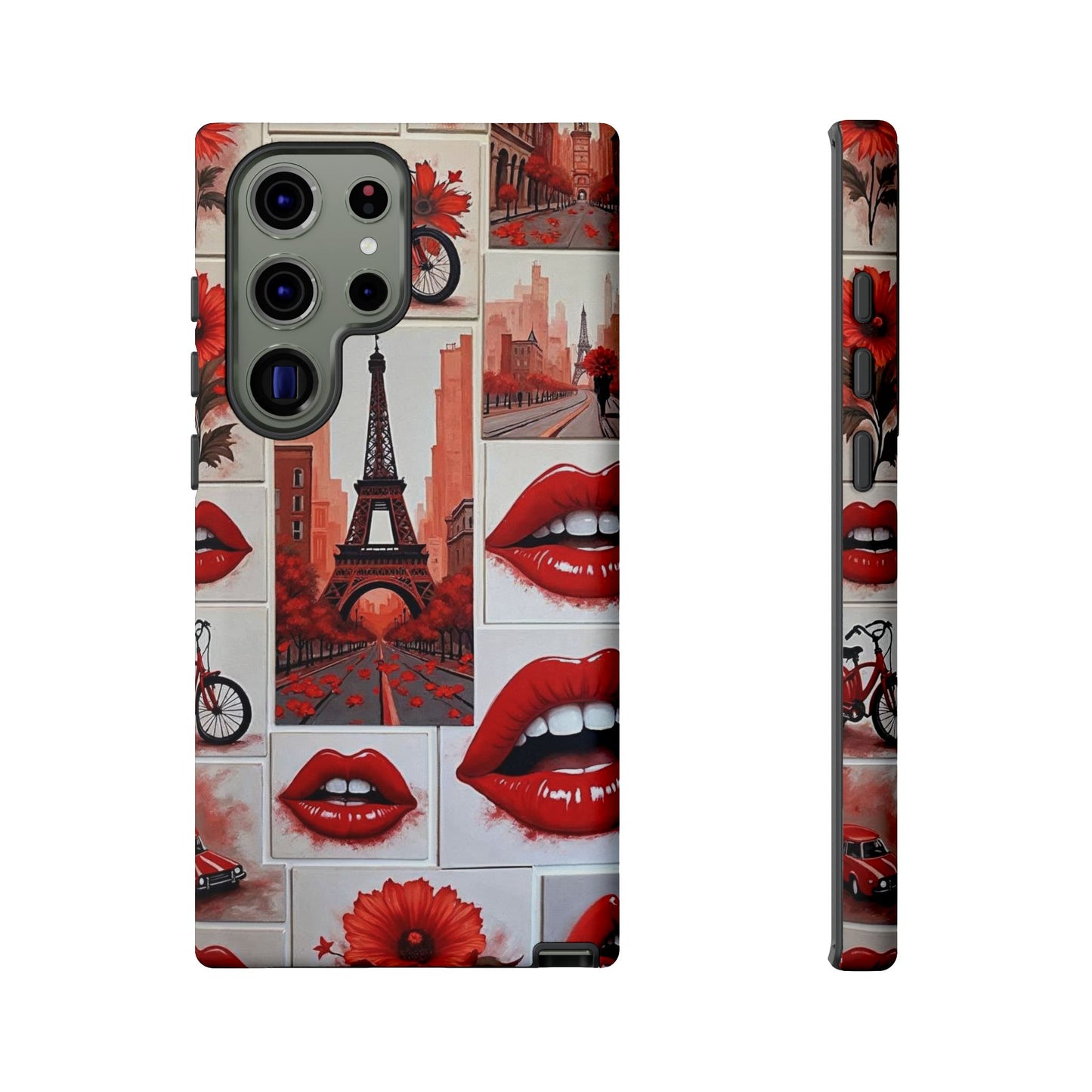 Red Lips & Eiffel Tower Phone Case