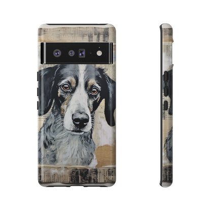 Rustic Dog Portrait – Vintage Collage Style