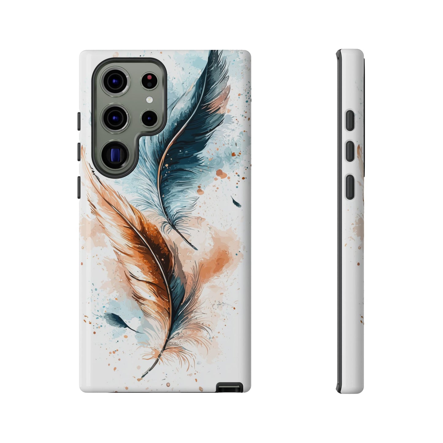 Feather Glow Watercolor Phone Case for iPhone, google Pixel & Samsung