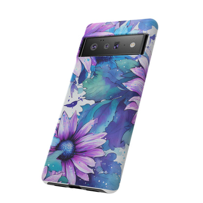 Dreamy Blue & Purple Floral Watercolor Mobile Case