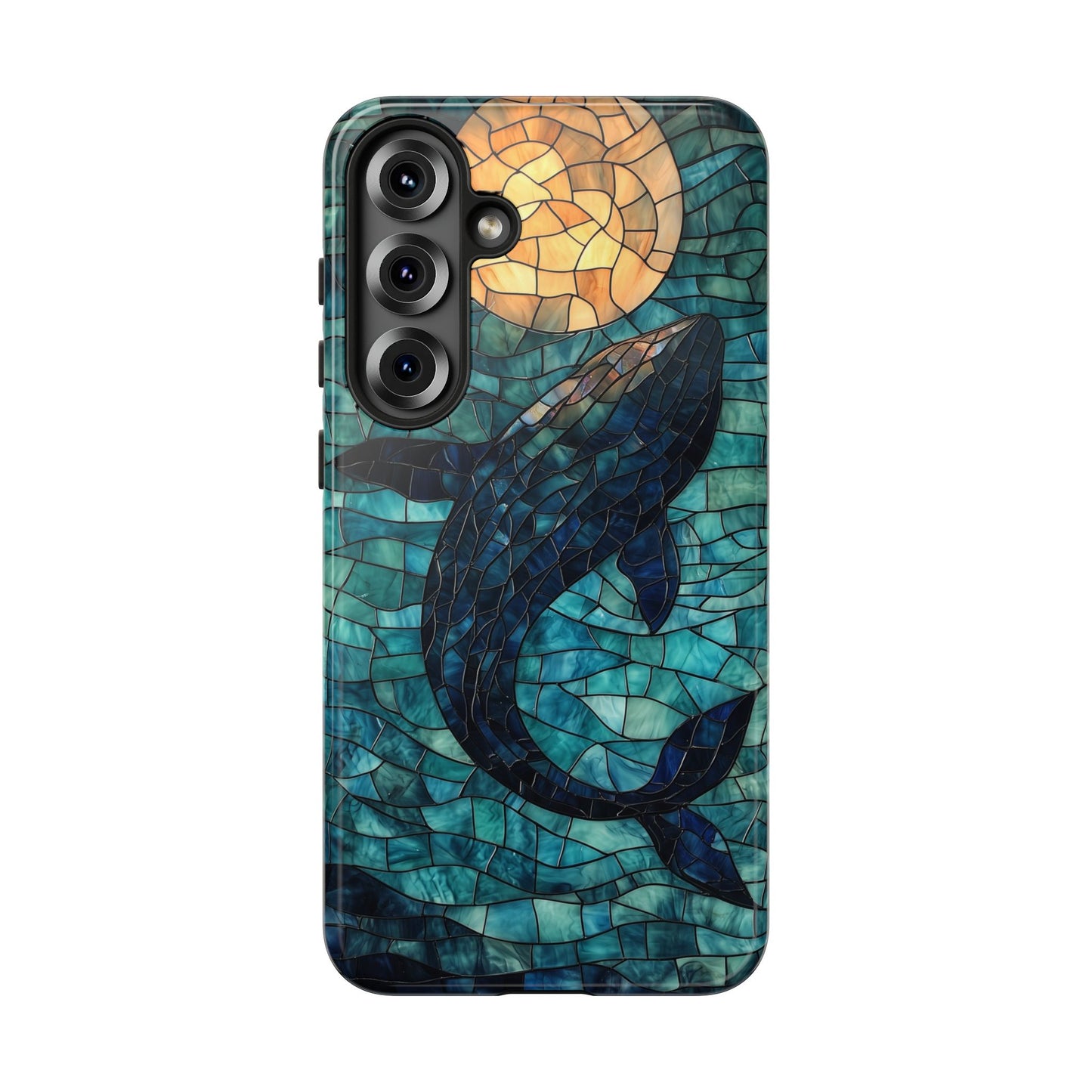 Ocean Dream – Mosaic Glass Whale Phone Case for iPhone, Samsung & Pixel