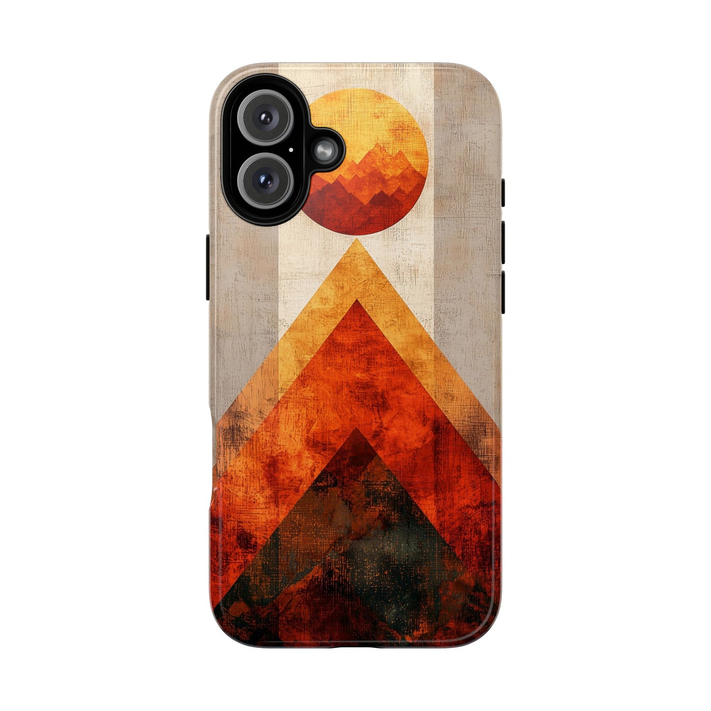 Boho Sun & Peaks Geometric Phone Case for iPhone, Pixel & Samsung