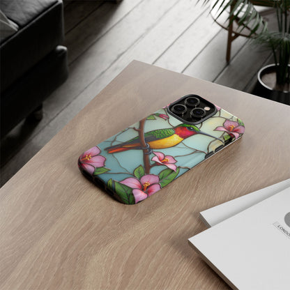 Elegant Hummingbird with Floral Mosaic | Artistic Nature Design