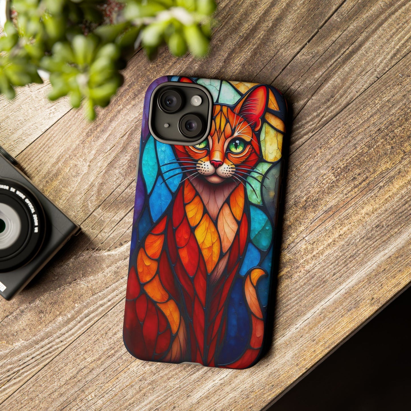 Geometric Cat: Colorful Abstract Portrait