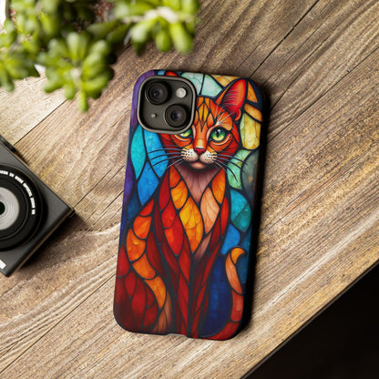Geometric Cat: Colorful Abstract Portrait