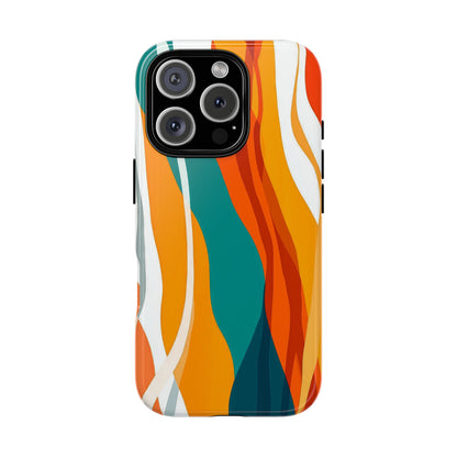 Sunset Waves – Retro Abstract Phone Case for iPhone, Samsung & Pixel