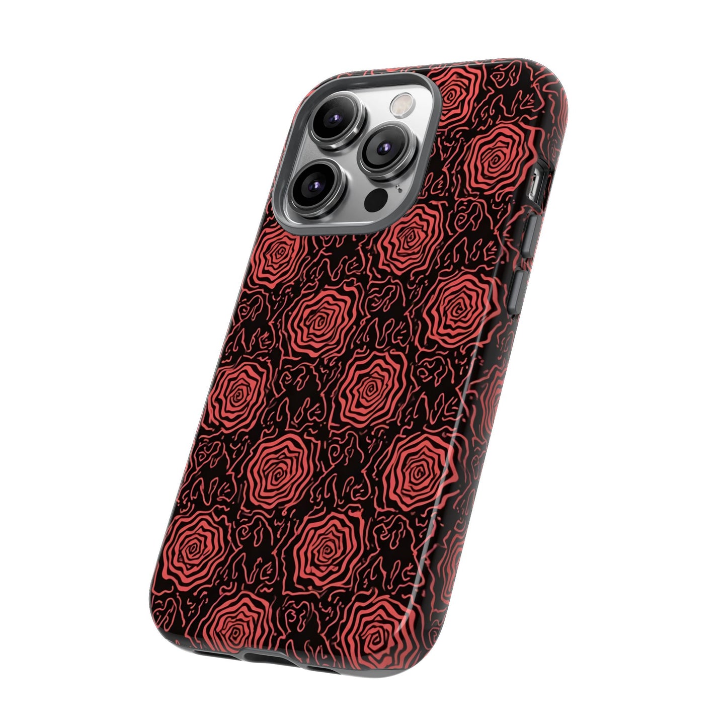 Red roses abstract geometric seamless pattern design