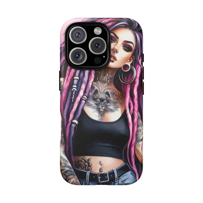 Tattooed Rebel – Gothic Cat Spirit Mobile Cover