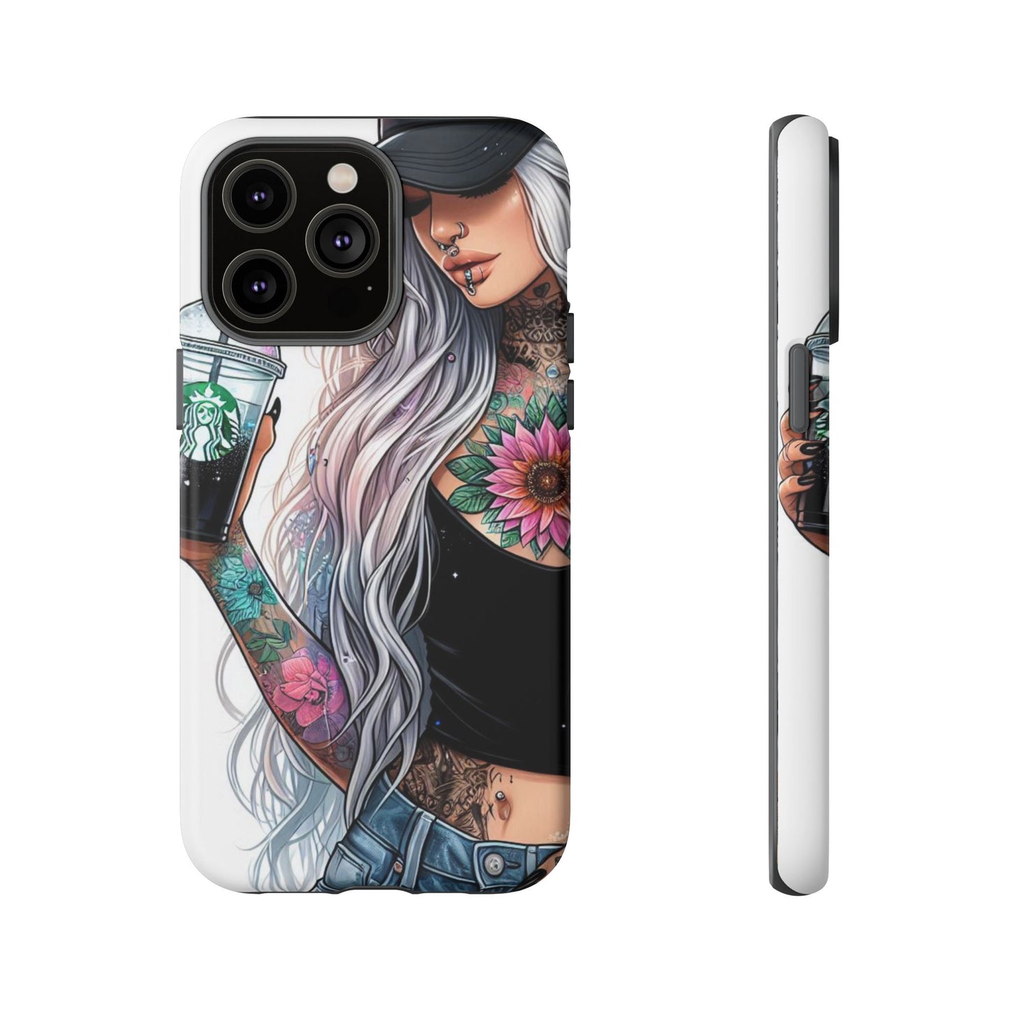 Tattooed Coffee Queen – Edgy Urban Aesthetic Mobile Cover