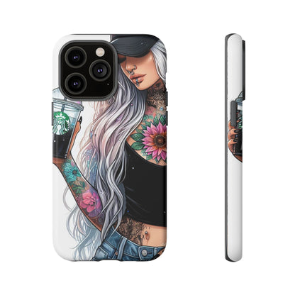 Tattooed Coffee Queen – Edgy Urban Aesthetic Mobile Cover