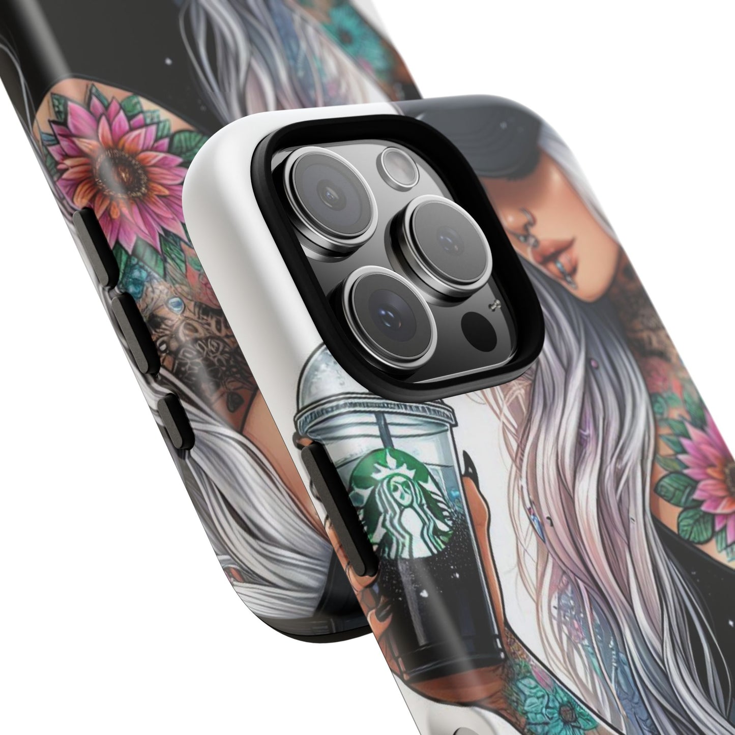 Tattooed Coffee Queen – Edgy Urban Aesthetic Mobile Cover