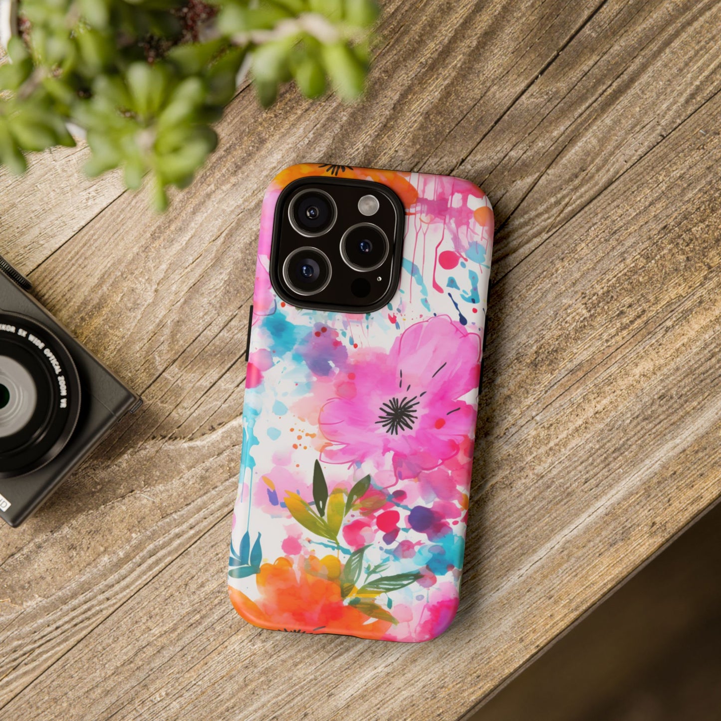 Vibrant Watercolor Floral Phone Case – Artistic & Colorful Design