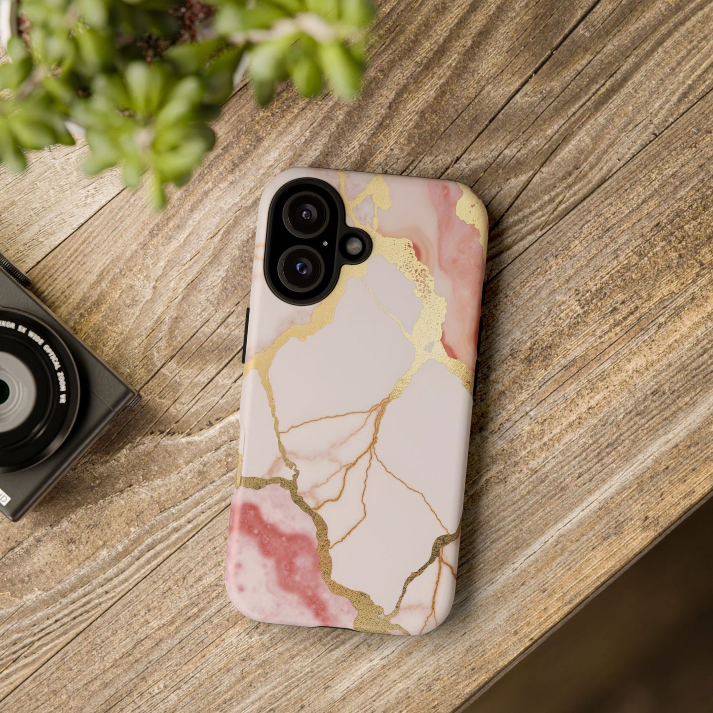 Beautiful Pink Minimal Marble Case Design