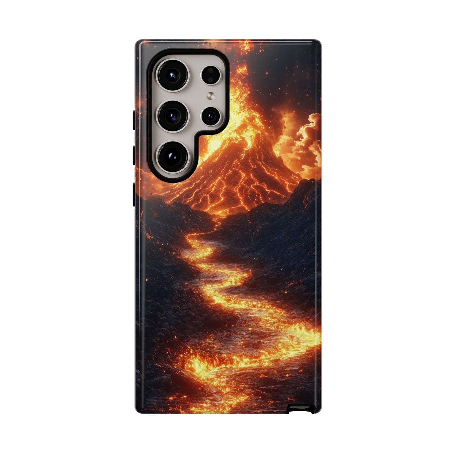 Erupting Volcano Lava Flow Phone Case for iPhone, Samsung & Pixel
