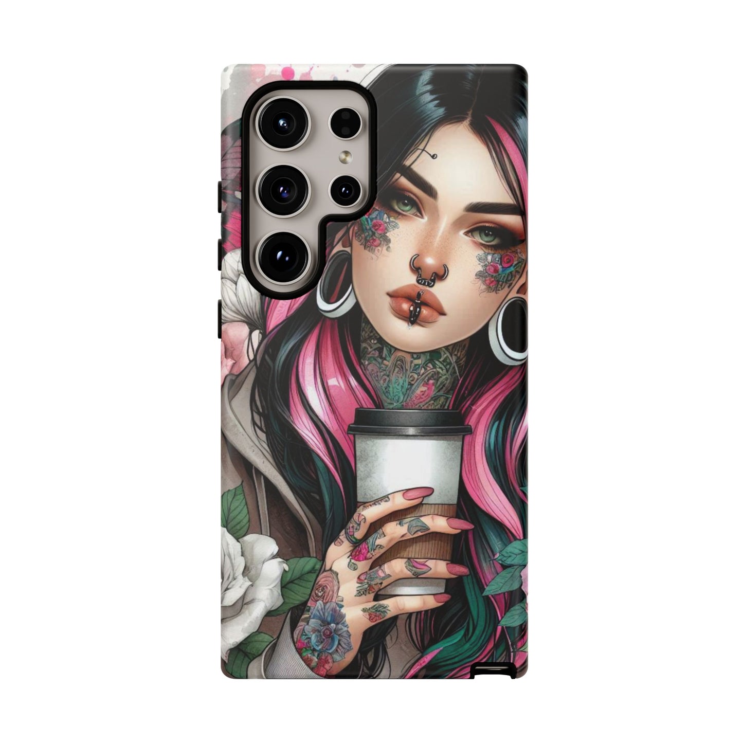 Tattooed Coffee Lover Art Mobile Case