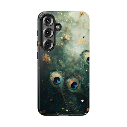 Iridescent Peacock Feather Luxe Phone Case for iPhone, Samsung & Google Pixel