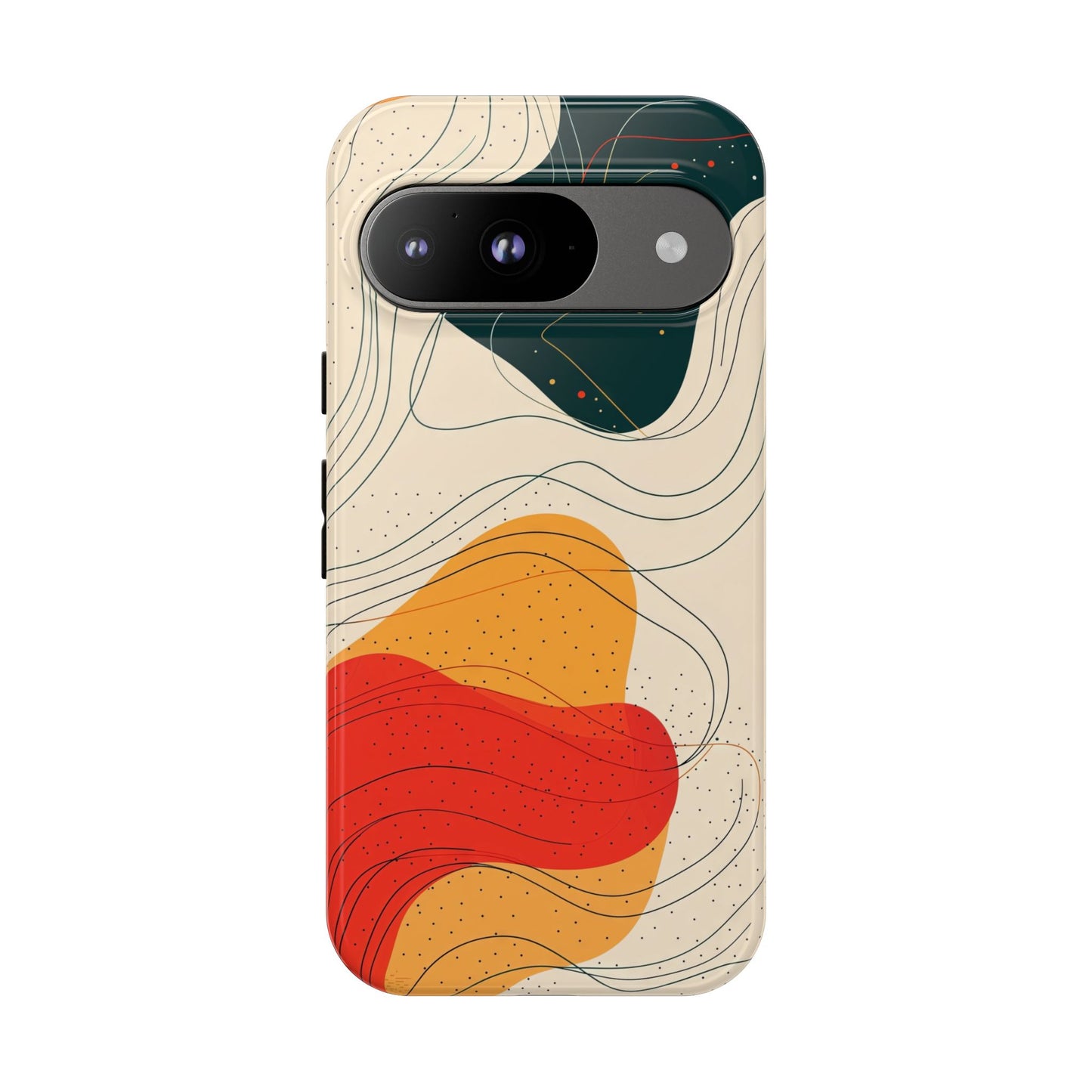 Wavy Vibes Abstract Phone Case – Bold Retro Design for iPhone, Samsung & Pixel
