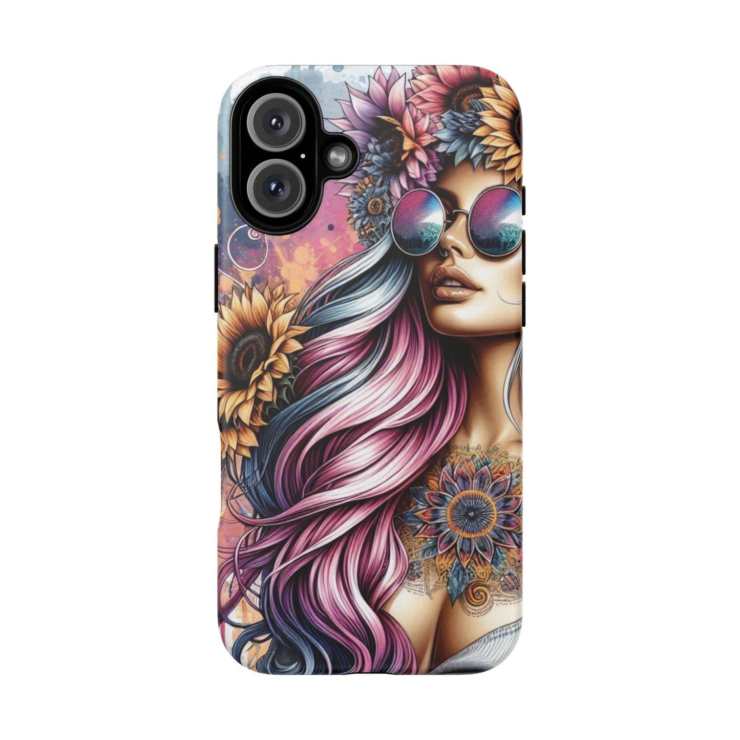 Bohemian Sunflower Queen – Retro Floral Fantasy Mobile Cover