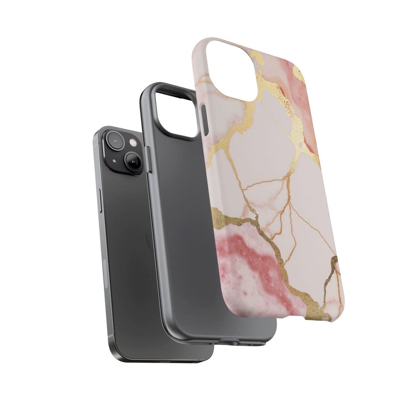 Beautiful Pink Minimal Marble Case Design