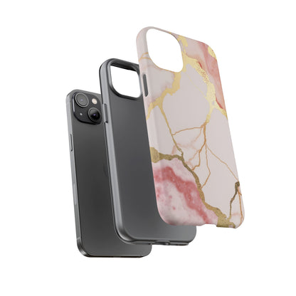 Beautiful Pink Minimal Marble Case Design