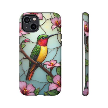 Elegant Hummingbird with Floral Mosaic | Artistic Nature Design