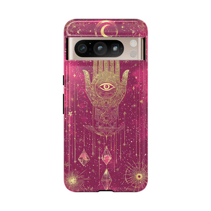 Cosmic Hamsa Boho Phone Case for iPhone, Pixel & Samsung