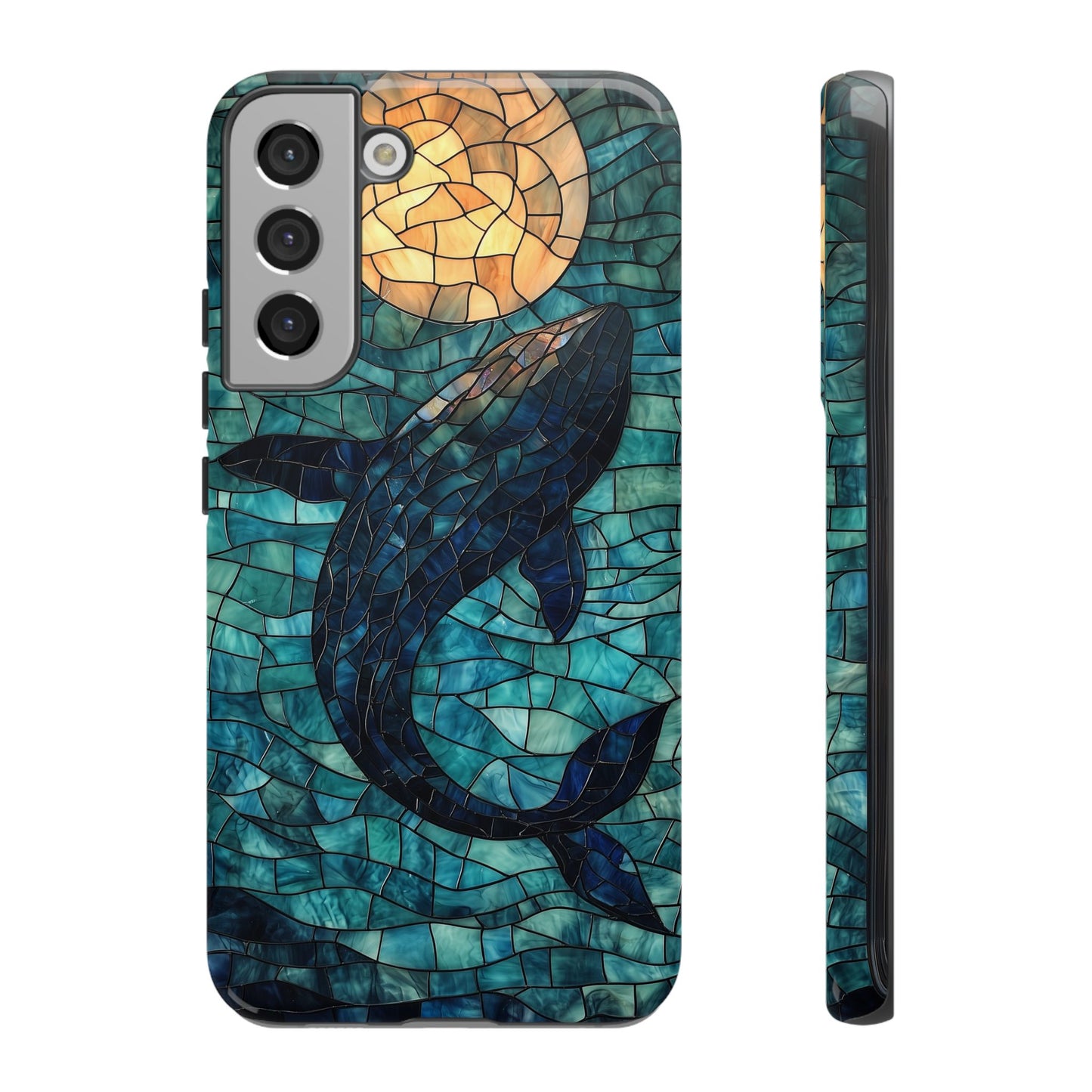 Ocean Dream – Mosaic Glass Whale Phone Case for iPhone, Samsung & Pixel