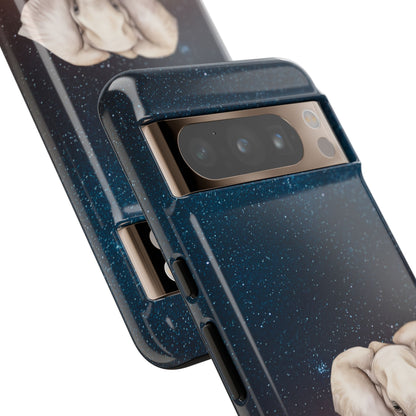 Starry Safari Elephant Family Mobile Cover – Cosmic Wildlife Aesthetic