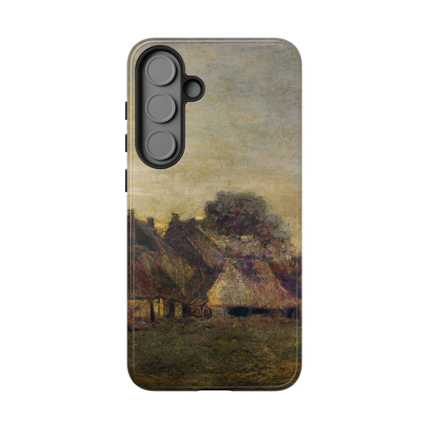 Van Gogh Village Painting Phone Case - iPhone, Samsung, Pixel - Artistic Starry Night Cover, Gift for Art Lovers