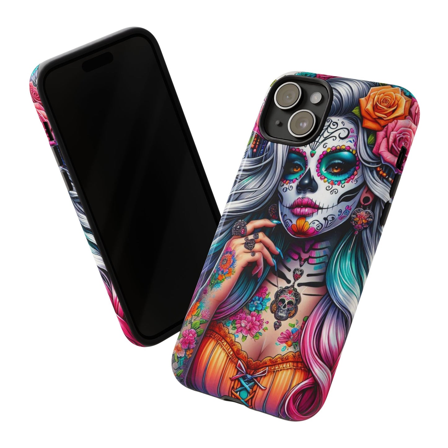 Sugar Skull Goddess – Día de los Muertos Floral Queen Mobile Cover