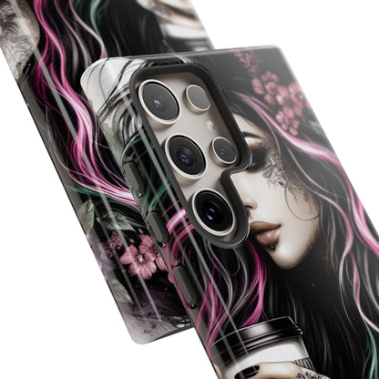 Tattooed Serenity – Gothic Coffee Lover Mobile Cover