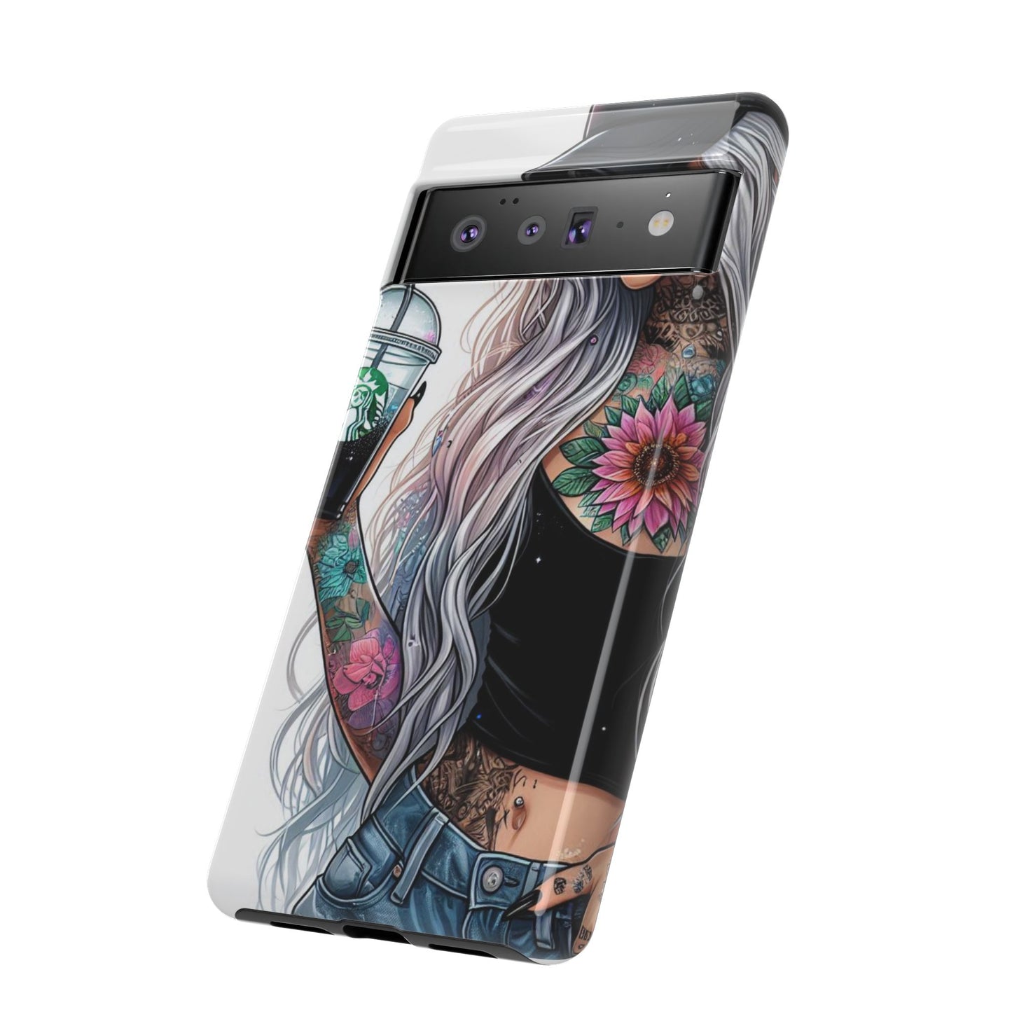 Tattooed Coffee Queen – Edgy Urban Aesthetic Mobile Cover
