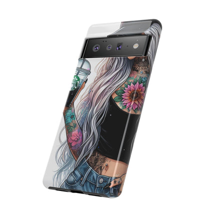 Tattooed Coffee Queen – Edgy Urban Aesthetic Mobile Cover