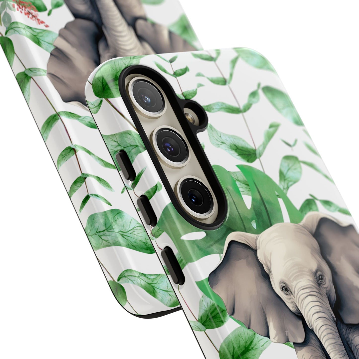 Cute Baby Elephant Mobile Cover – Floral & Tropical Aesthetic