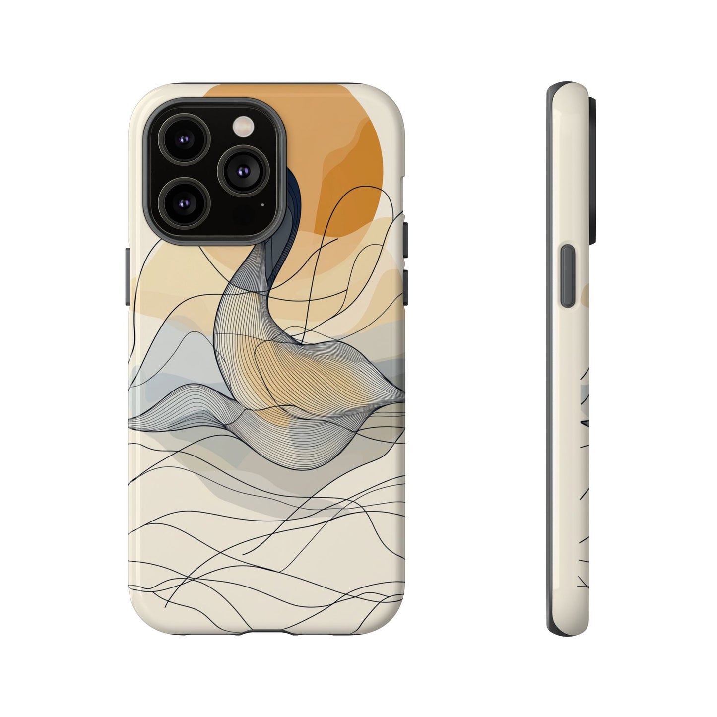 Serenity in Motion: The Abstract Swan Phone Case for iPhone, Samsung & Pixel