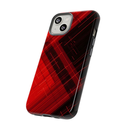 Abstract Red and Black Geometric Pattern